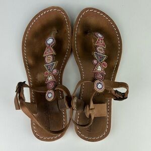 ANTHROPOLOGY LAID BACK LONDON THONG FLIP FLOP SIZE 38 or 7.5